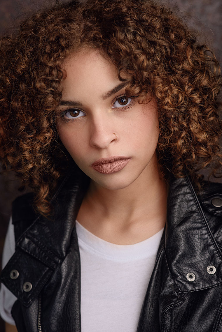 Izzy Adderly theatrical headshot for acting in Los Angeles.
